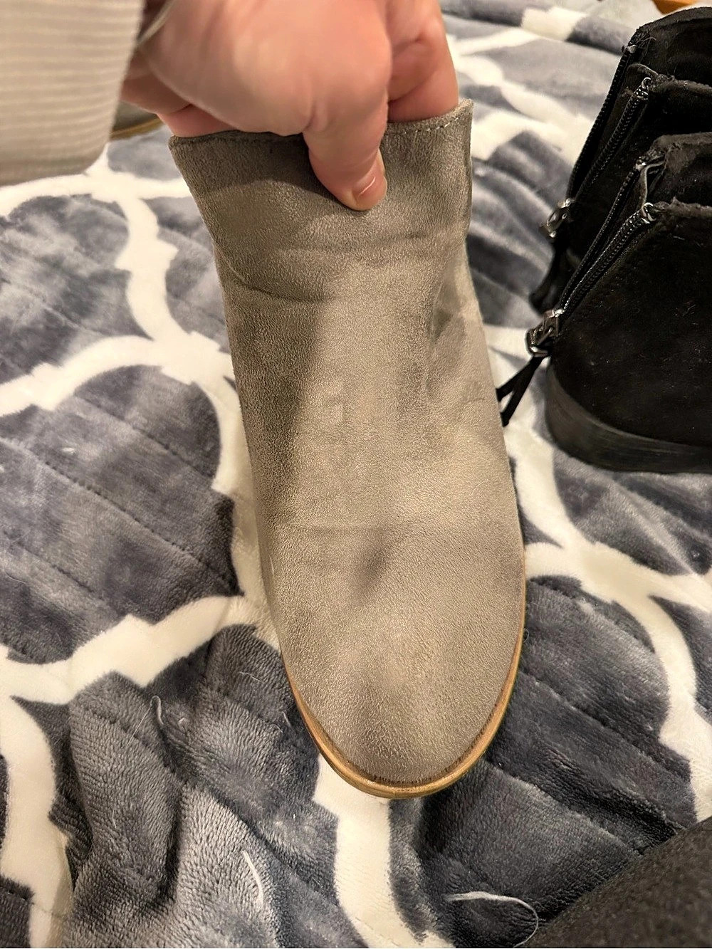 Gray Ankle Booties
